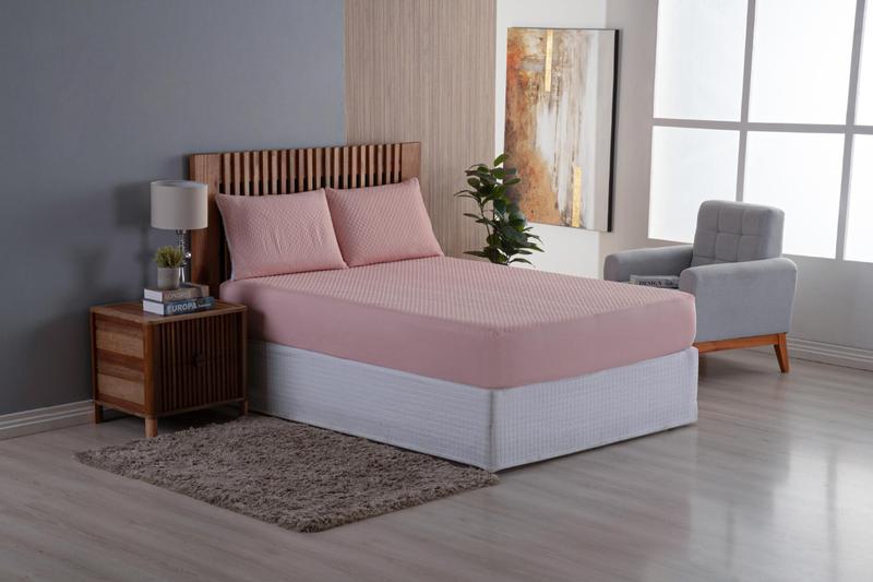 Imagem de Kit Capa Impermeável para Colchão Queen + 02 Fronhas de Travesseiros Impermeáveis com Ziper Tecido Micropercal 400 Fios