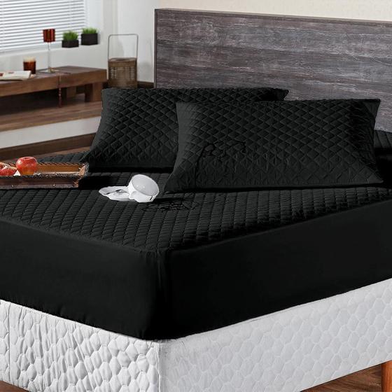 Imagem de Kit Capa Impermeável Protetora para Colchão Super King  02 Protetor Impermeável para Travesseiro  4 Camadas de Proteção