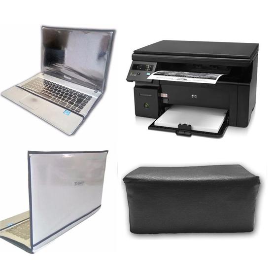 Imagem de Kit Capa Impressora Laserjet HP1132 e Capa Notebook 15,6 Impermeável