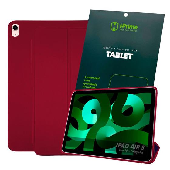 Imagem de Kit Capa Para Ipad Air 5 5ª Geração 2022 10.9 Smart Magnética Leve Slim + Pelicula HPrime Premium