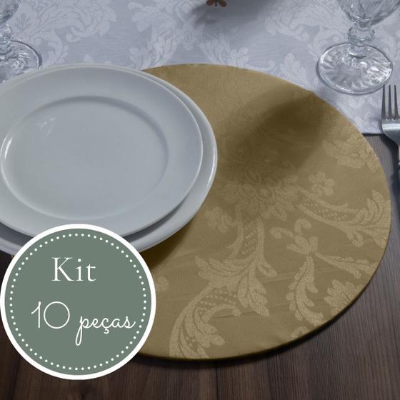 Imagem de Kit Capa Souplast Supla Mesa Posta Elegante Buffet Jacquard Decoração Moderna