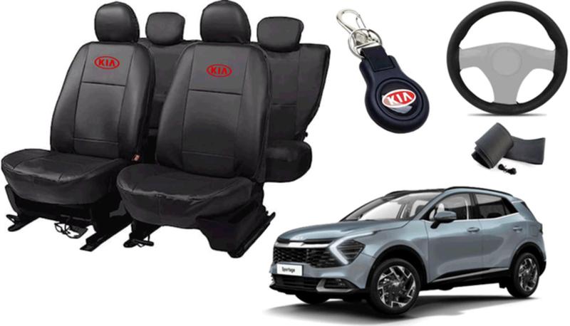 Imagem de Kit Capa Sportage 2023 a 2025 + Chaveiro + Capa de Volante Conforto e Elegância