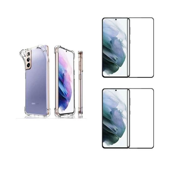 Imagem de Kit Capa Transparente + 2 Películas 3D Para Galaxy S21 Fe 5G