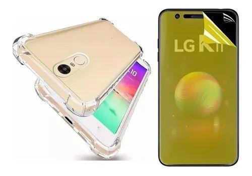 Imagem de Kit Capa Transparente Anti Impactos para LG K11 K11 Plus + Película de Gel Silicone