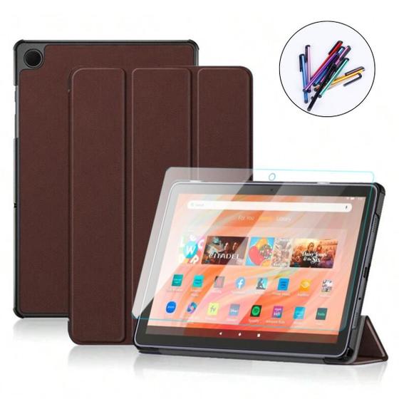 Imagem de Kit Capa + Vidro + Caneta Para Tablet Amazon Fire Hd 10 13º