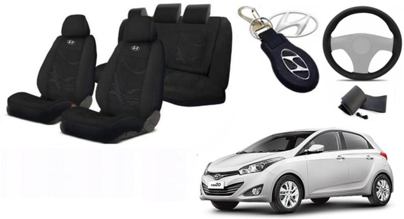 Kit Capas Aconchego Elegante HB20 12-16 +(Capa Volante) + Chaveiro - Iron Tech Imagem de Kit Capas Aconchego Elegante HB20 12-16 +(Capa Volante) + Chaveiro