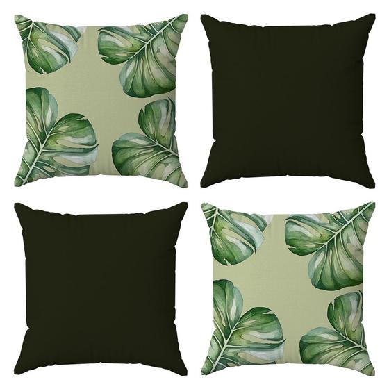 Imagem de Kit Capas Almofadas Decorativas Folhas Nº8 45x45 - ID Decor