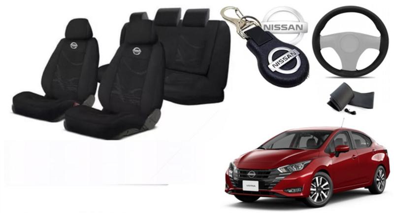 Imagem de Kit Capas Conforto Premium Versa 21-24 + Volante + Chaveiro