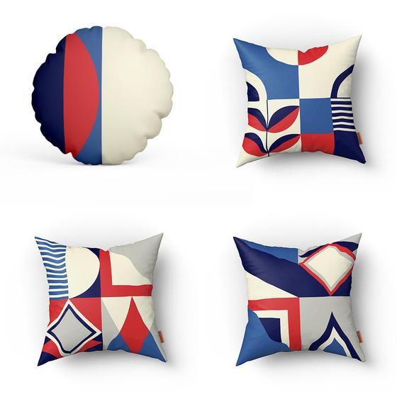 Imagem de Kit Capas De Almofadas Decorativas Com Redonda 40X40Cm 345