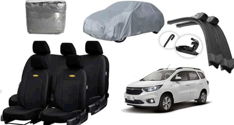 Imagem de Kit Capas de Cobertura + Limpador de Parabrisa Spin 2012 a 2021