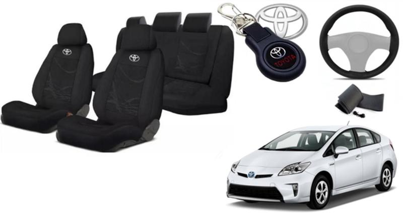 Imagem de Kit Capas Sob Medida Tecido Prius 2010-21 + Volante + Chaveiro
