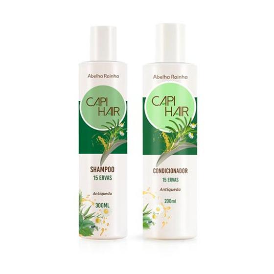 Kit Capi Hair Shampoo + Condicionador 15 Ervas Abelha Rainha Shampoo