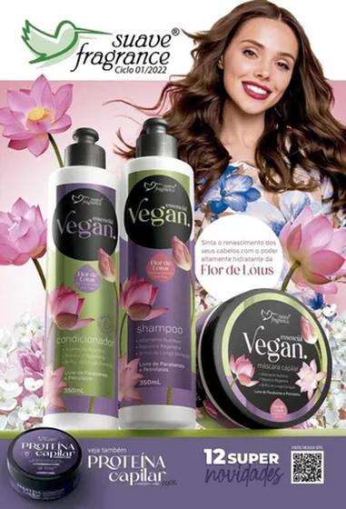 Imagem de Kit Capilar Essencial Vegan Flor De Lotus - Suave Fragrance Cosmeticos