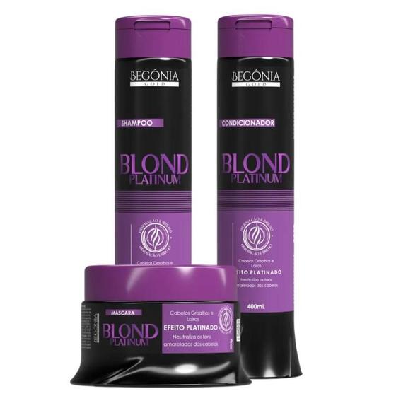 Imagem de Kit Capilar Matizador Blond Platinum - Begônia