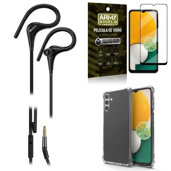 Imagem de Kit Capinha A13 5G + Fone De Ouvido Sport Hs92 + Película