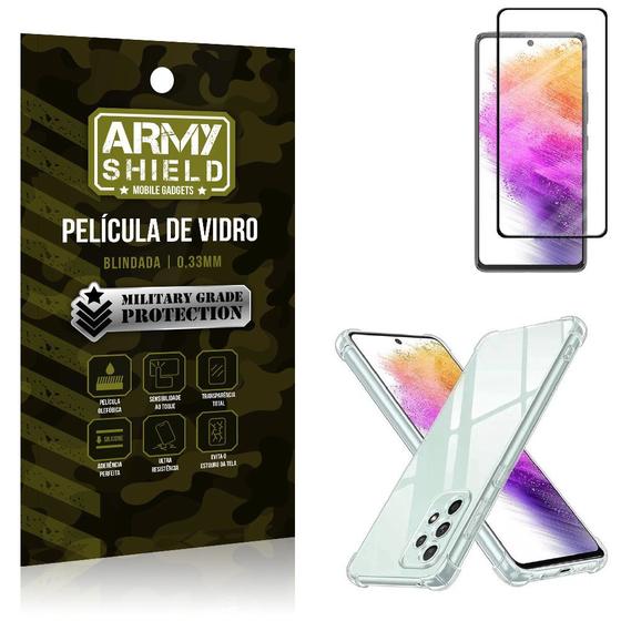 Imagem de Kit Capinha Anti Impacto Samsung A73 5G + Película Vidro 3D Armyshield