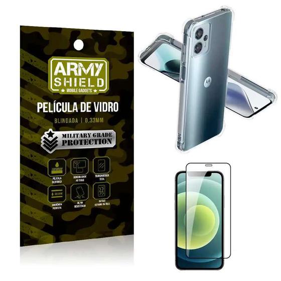 Imagem de Kit Capinha Anti Shock Moto G13 + Película de vidro 3D - Armyshield