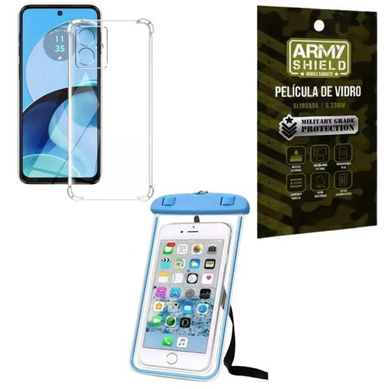 Imagem de Kit Capinha Moto G04S + Capa Prova D'Agua + Pelicula 3D