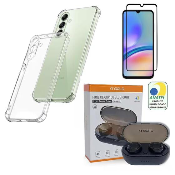 Imagem de Kit Capinha S24 + Pelicula 3D + Fone Bluetooth - Armyshield