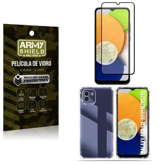 Imagem de Kit Capinha Samsung A03 + Película De Vidro 3D Armyshield