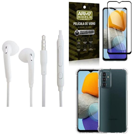 Imagem de Kit Capinha Samsung M23 5G + Fone De Ouvido P2 + Película