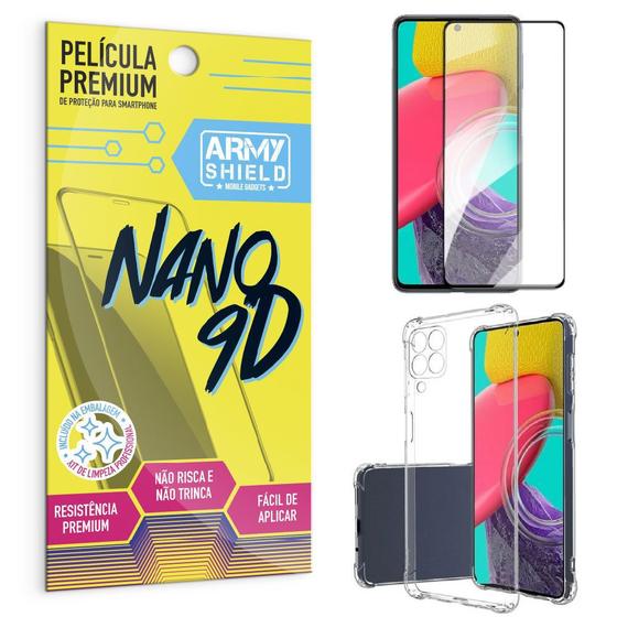 Kit Capinha Samsung M53 5G + Película Premium Nano 9D Armyshield Menor preço em Kit Capinha Samsung M53 5G + Película Premium Nano 9D Armyshield