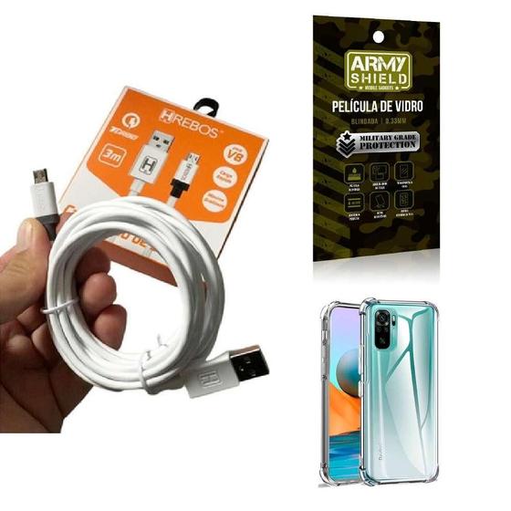 Imagem de Kit Capinha Xiaomi Mi Note 10 S Com Cabo Turbo E Película 3D