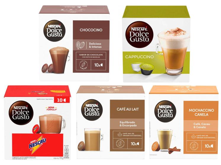 Imagem de Kit Cápsula Nescafé Dolce Gusto 5 Sabores 