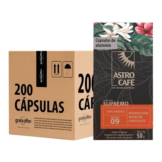 Kit Cápsulas Astro Café Supremo 200 cápsulas Cápsula de Café