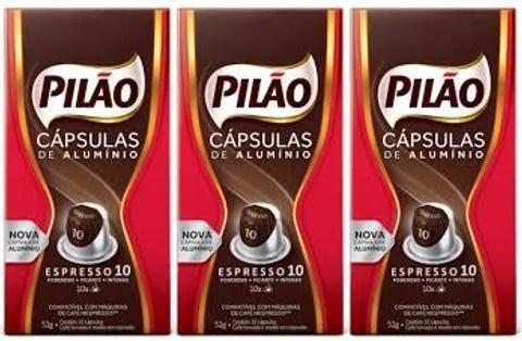 Imagem de Kit cápsulas café pilão nespresso 10 fortíssimo = 30 cápsulas