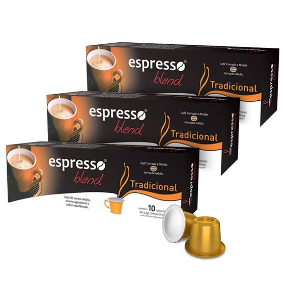 Kit Cápsulas Espresso Blend Tradicional para Nespresso 3 Caixas