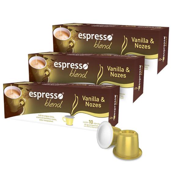 Imagem de Kit Cápsulas Espresso Blend Vanilla e Nozes para Nespresso - 3 Caixas