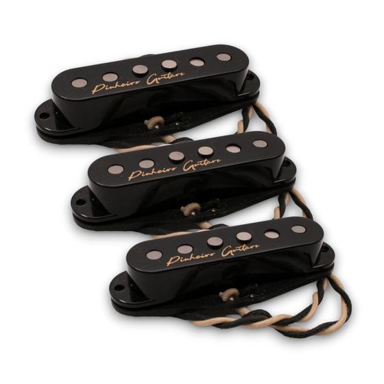 Imagem de Kit Captador Strato Texas Trouble Srv Pinheiro Pickups Preto