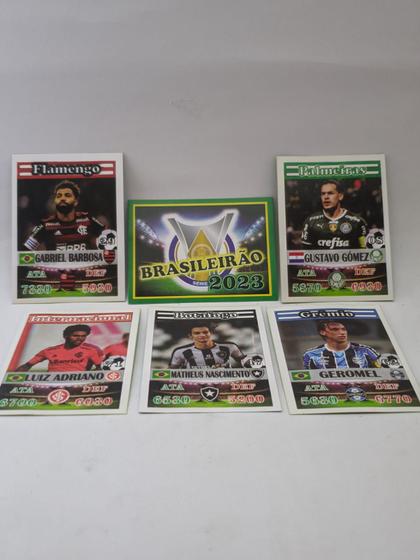 Imagem de Kit Cards 2.5 - BRASILEIRÃO 2023 - Cards/Figurinhas de Bater Bafo - 25 Pacotes (100 cards) - Palmeiras, Flamengo