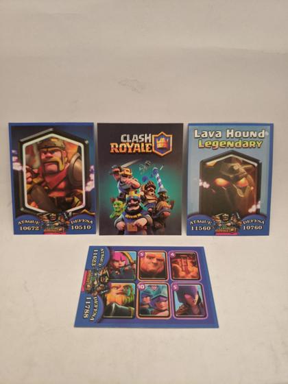 Imagem de Kit Cards 2.5 - CLASH ROYALE - Cards Figurinhas brincadeira de Bater Bafo - 25 Pacotes (100 cards)