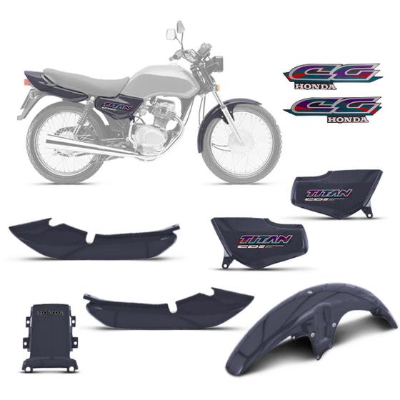 Kit Carenagem Cg 125 Titan 125 Cinza 1997 Com Adesivos - Pro Tork ...