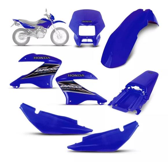 Imagem de Kit Carenagem Completo Nx Bros 125 Azul 2005 Es com Adesivos