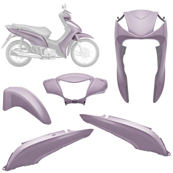 Imagem de Kit Carenagem Conjunto Plástico Pro Tork Moto Honda Biz 125 2011 2012 2013