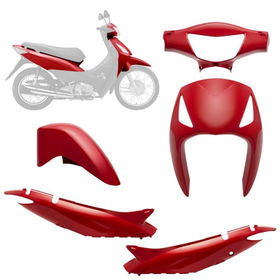 Imagem de Kit Carenagem Peças Plásticas Conjunto Pro Tork Moto Honda Biz 125 2006 a 2010