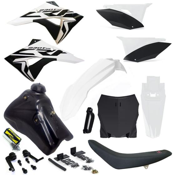Kit Carenagem Plástico Crf 230 Tanque 7 Litros Torneira De Gasolina Number Menor preço em Kit Carenagem Plástico Crf 230 Tanque 7 Litros Torneira De Gasolina Number