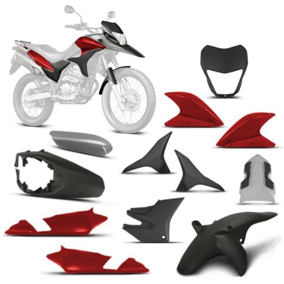 Imagem de Kit Carenagem Pro Tork Moto XRE 300 2010 2011 2012 Conjunto Com 9 Peças Modelo Original