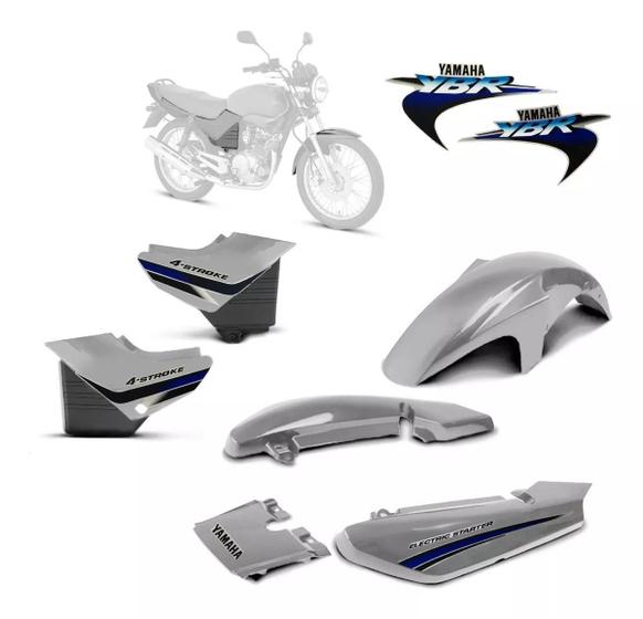 Imagem de Kit Carenegem Completa Ybr 125 Prata 2000 com Adesivos