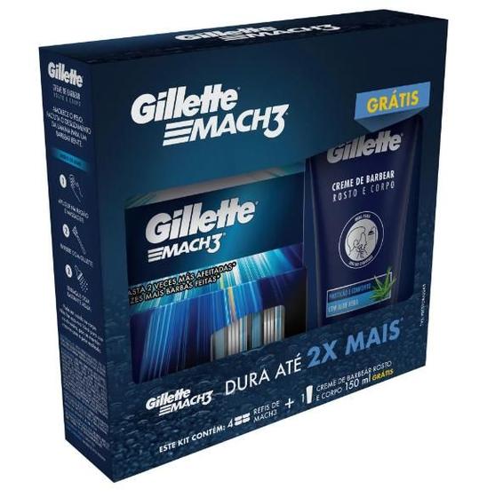 Imagem de Kit Carga para Aparelho de Barbear Gillette Mach3 4 unidade