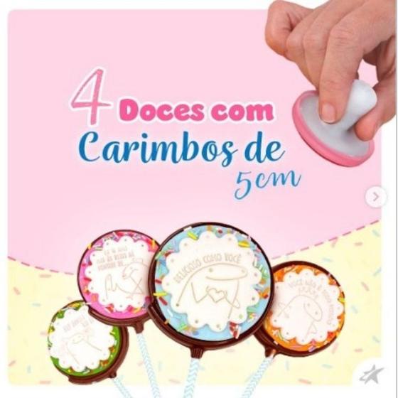 Imagem de Kit Carimbos Flork Para Massas e Doces C/05 Pçs