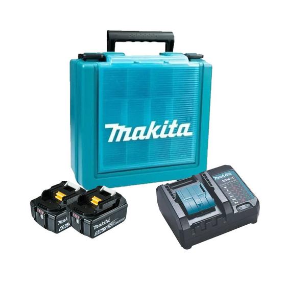 Imagem de Kit Carregador Bivolt + 2 BateriaS 18V 5AH + Maleta DC18WC+BL1850B Makita