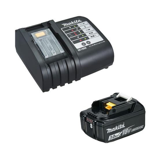 Imagem de Kit Carregador Bivolt + Bateria 18V 3AH DC18SD+BL1830B 191E719 Makita