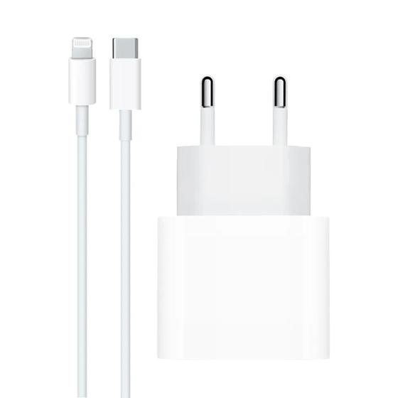 Imagem de Kit Carregador Completo fonte e Cabo 1 Metro Compatível Com IPhone 13 / 13 Pro / 13 Pro Max
