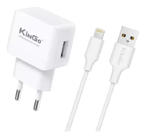 Imagem de Kit Carregador De Celular Tipo C Kingo U101 1,2A Com Cabo I8