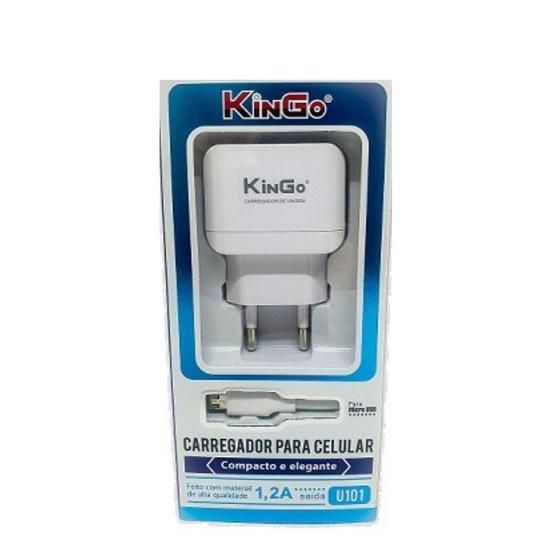 Imagem de Kit Carregador Micro-Usb V8 Kingo 1.2A 5V P/ Galaxy J5 Pro