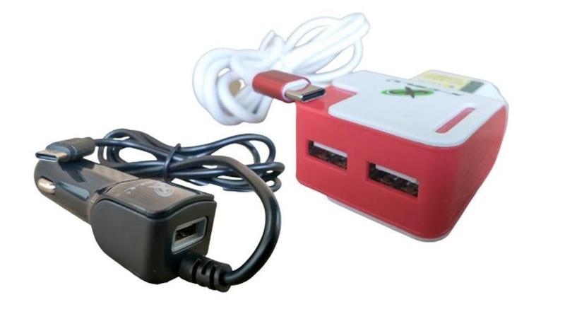 Imagem de Kit Carregador Rápido Veicular+Parede+Cabo Usb C
